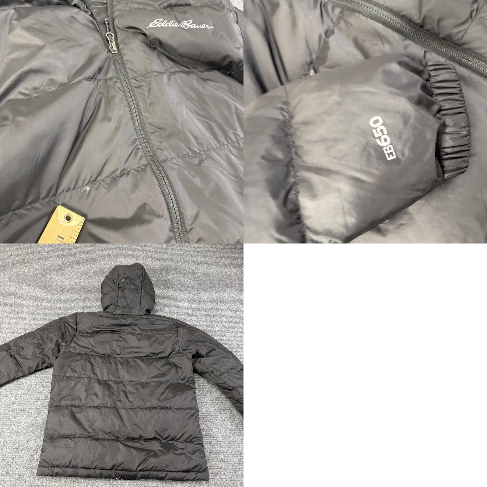 Eddie Bauer Eddie Bauer Jacket Mens Medium Black Hooded Down Puffer Quilted Full Zip EB650 Size US M / EU 48-50 / 2 - 9 Thumbnail