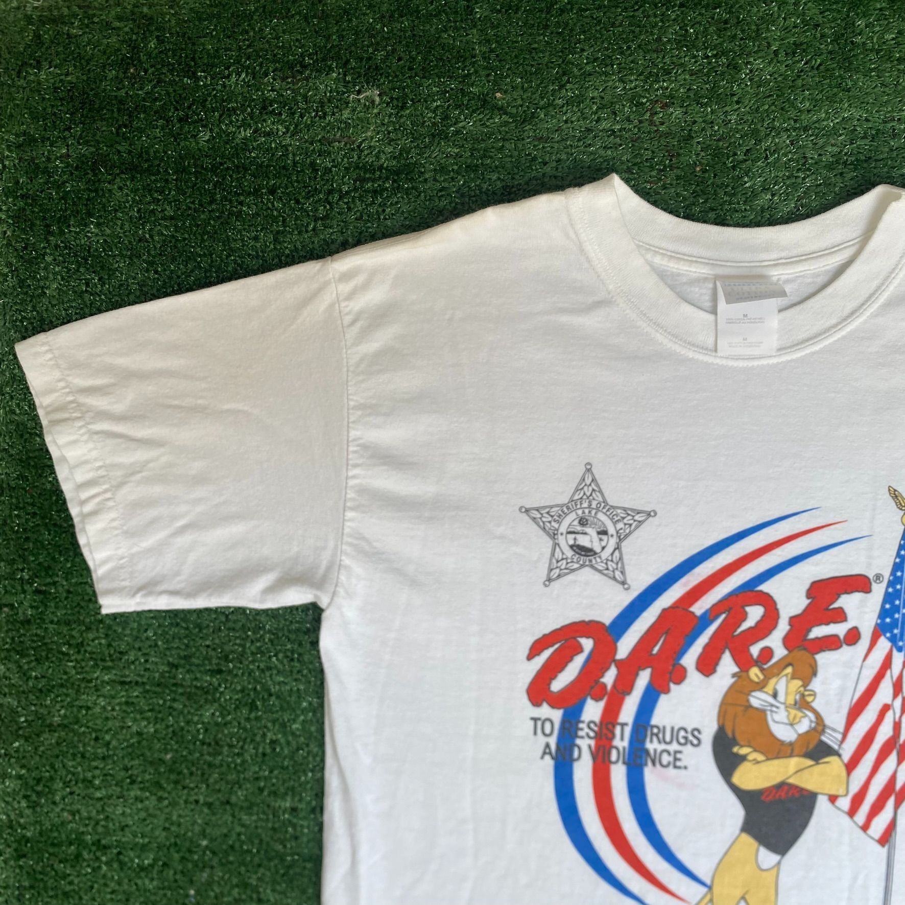 D.A.R.E Vintage Y2K DARE Logo Shirt Retro Lion Anti Drugs Tee Size US M / EU 48-50 / 2 - 2 Thumbnail