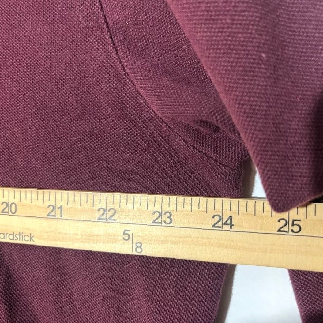 Polo Ralph Lauren VINTAGE Polo Ralph Lauren Polo Shirt Long Sleeve Burgundy Men XL Cotton Knit Button Embroidered Logo 32 in Chest 49 in Pit to Pit Solid Size US XL / EU 56 / 4 - 6 Thumbnail