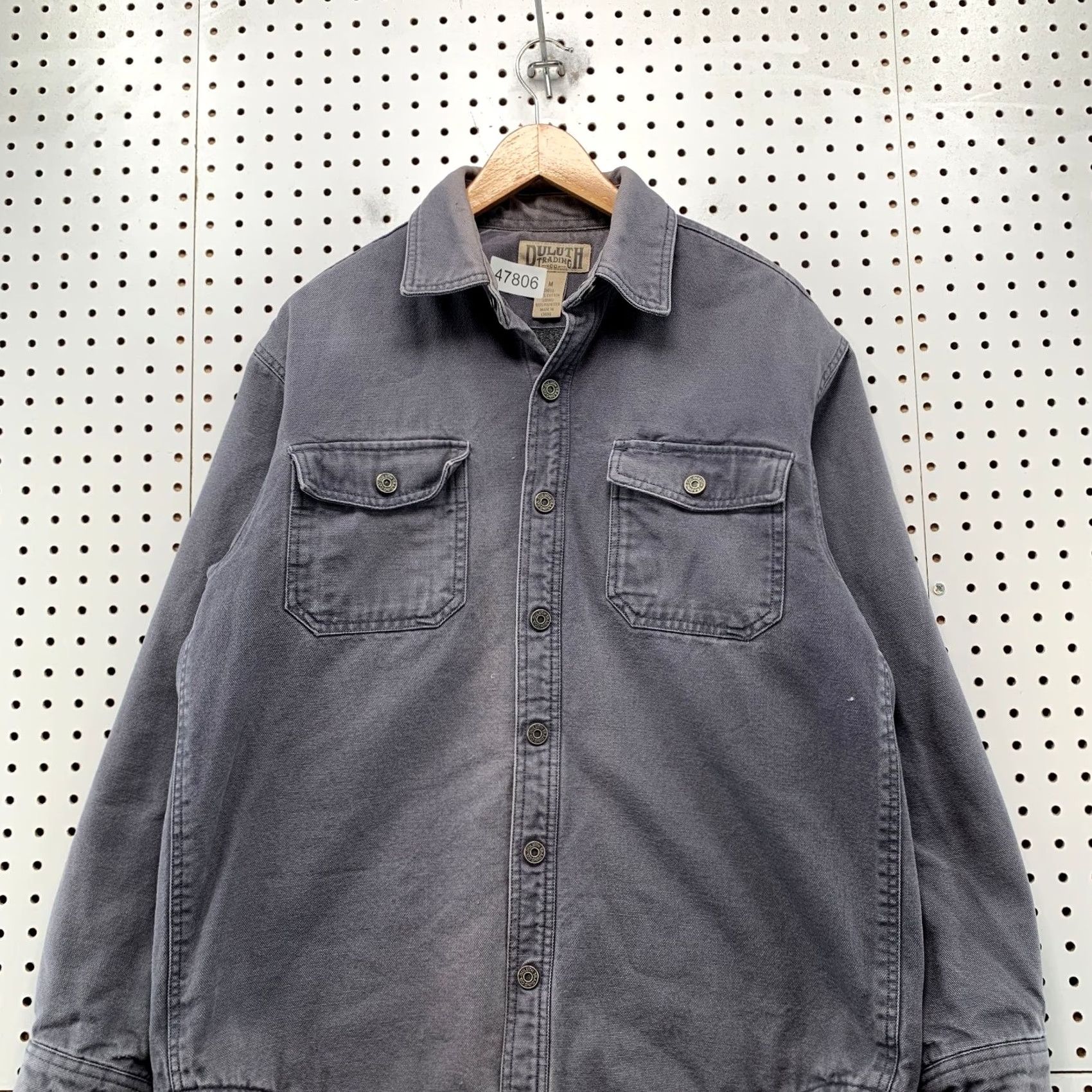 Vintage Duluth Men Jacket M Faded Gray Lined Heavyweight Canvas Cotton Wool Outdoor Winter Fall Hiking Regular Size M Mens Size US M / EU 48-50 / 2 - 4 Thumbnail