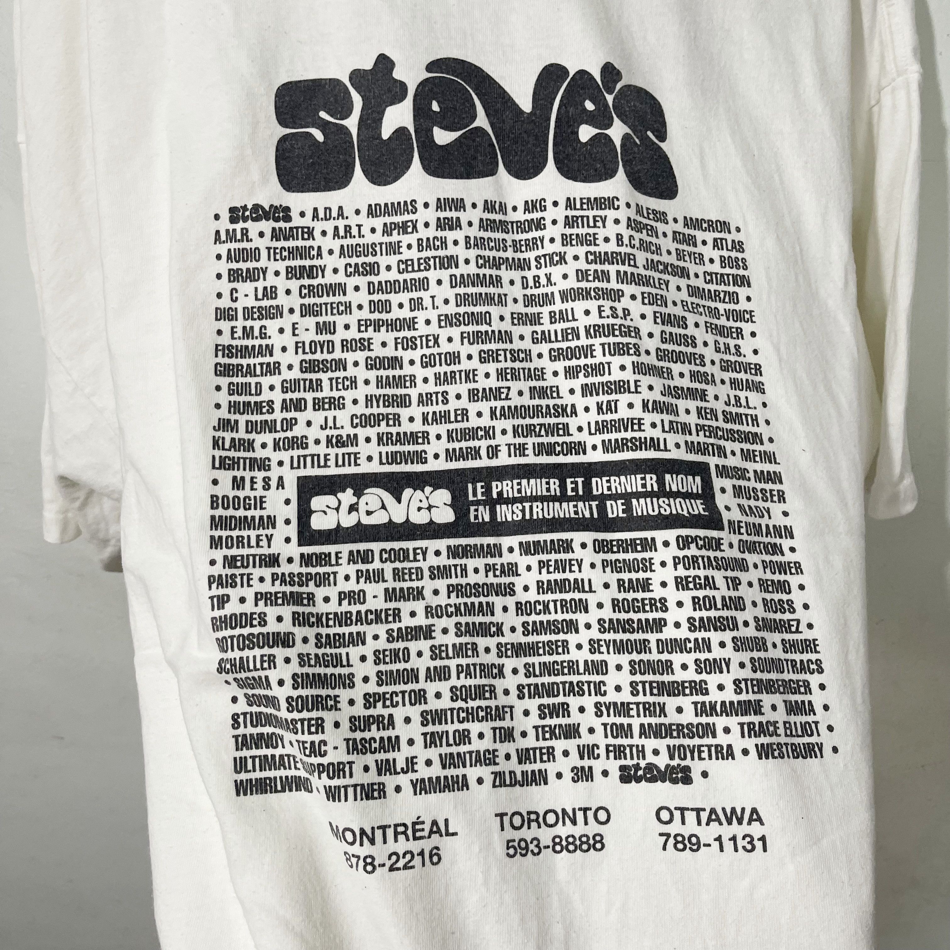 Vintage Vintage 90s Steve’s Music Store Canada T-Shirt Size US XL / EU 56 / 4 - 4 Thumbnail