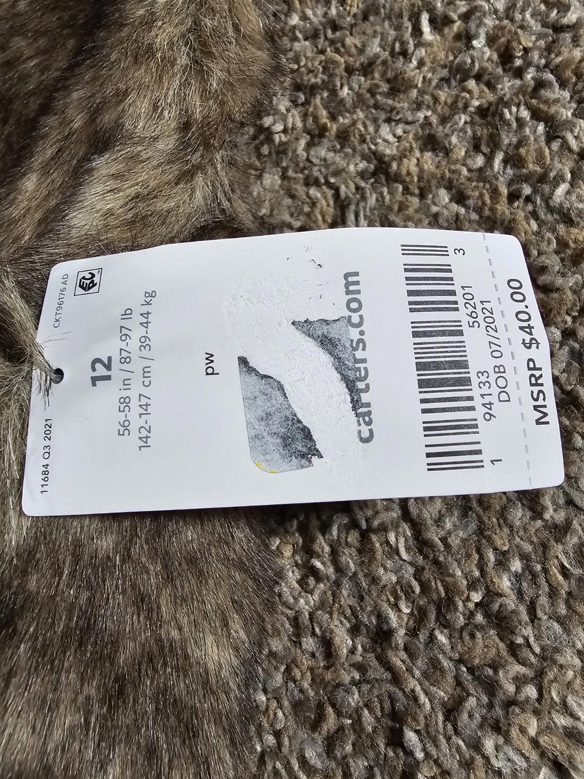 Other Carter's Kid 12 Faux Fur Vest NWT Size ONE SIZE - 3 Thumbnail