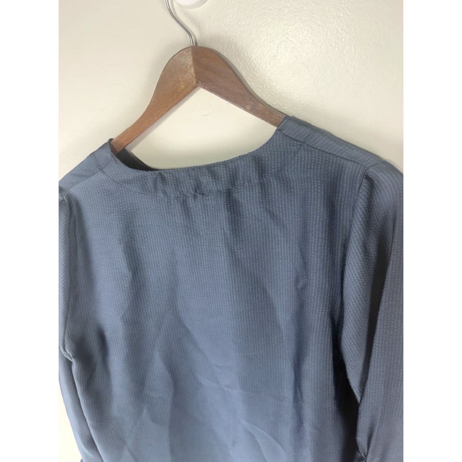 Michael Kors Michael Kors Blue 3/4 Tie Sleeves Dress Shirt Womens Size M Cambodia Size M / US 6-8 / IT 42-44 - 5 Thumbnail