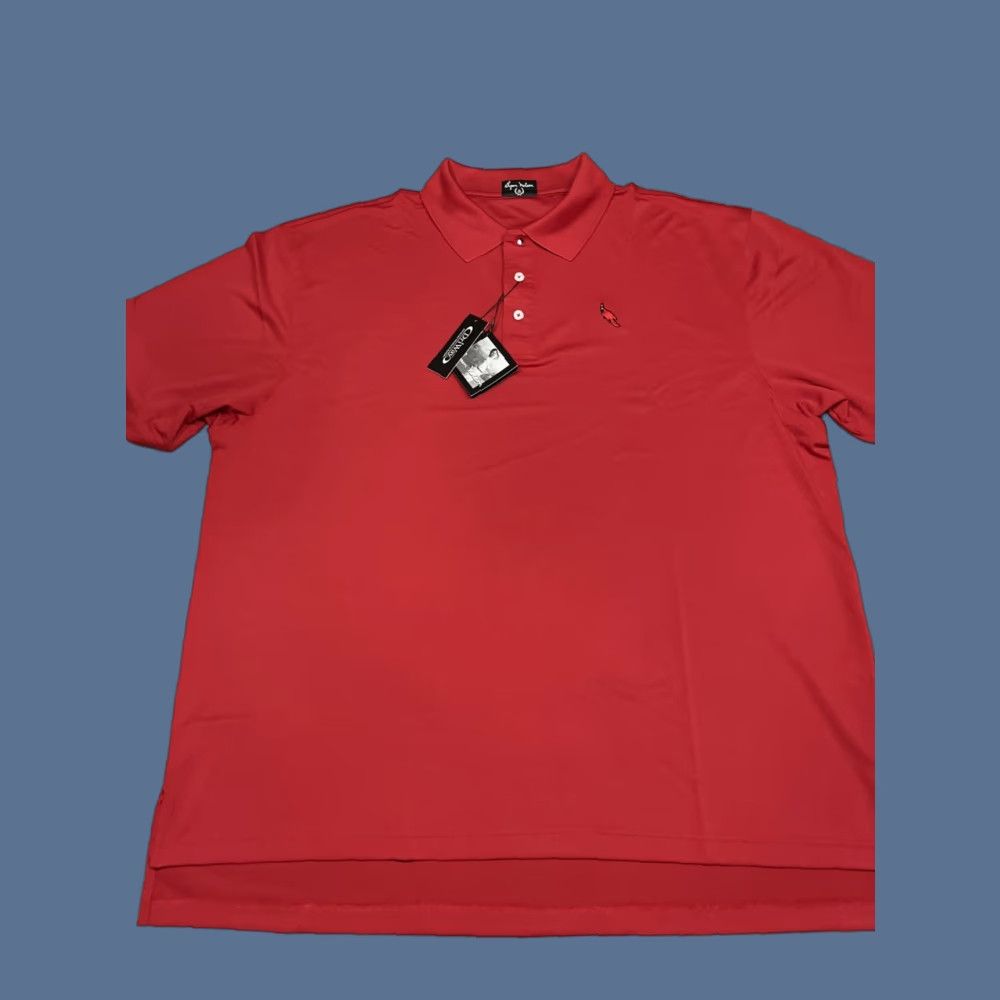 Vintage Byron Nelson Polo Shirt Mens 2XL Red Cardinal Logo Golf DriWay Breathable Lightweight Moisture Wicking Short Sleeve Collared Polo 60s mindset? Size US XXL / EU 58 / 5 - 1 Thumbnail