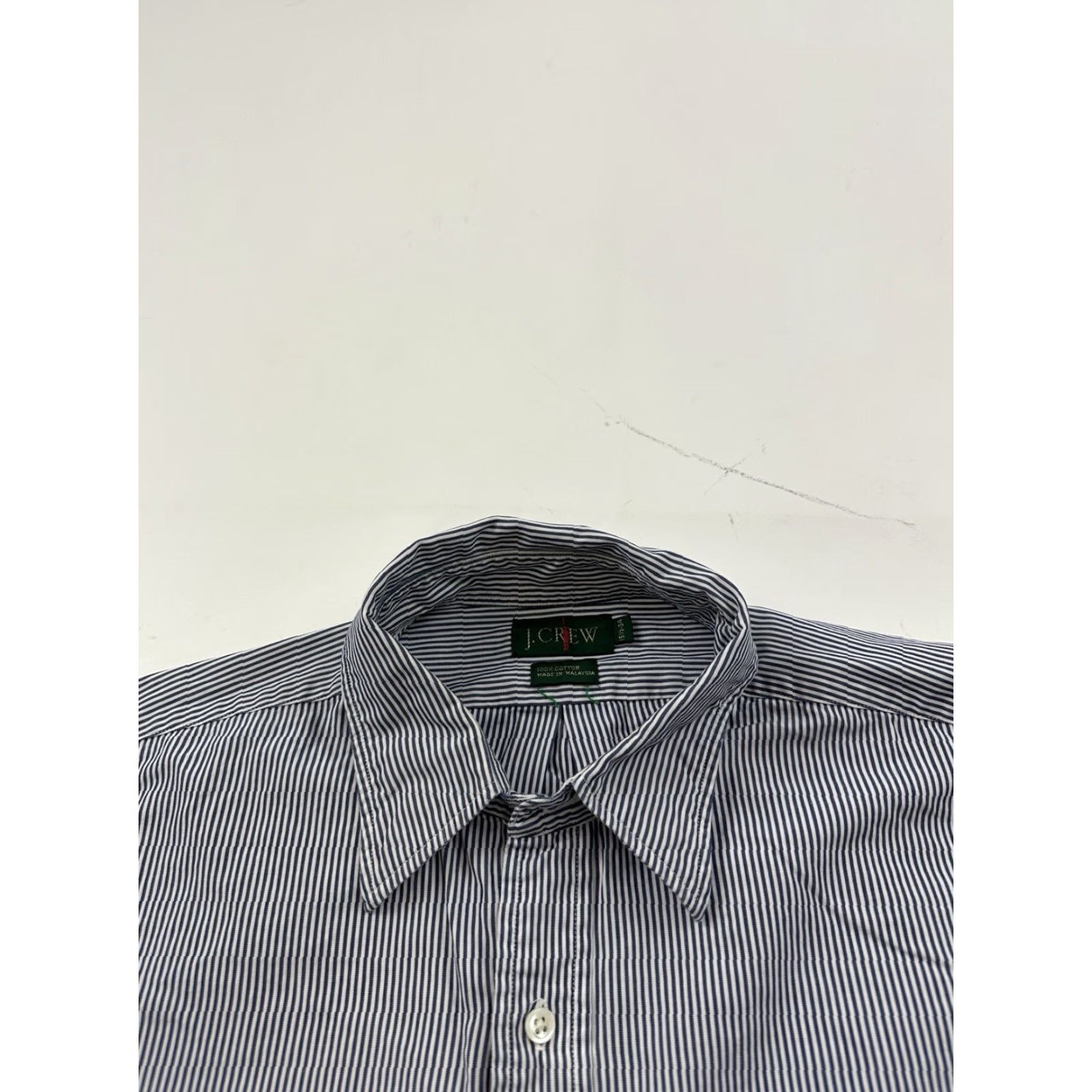 J.Crew J.Crew Shirt Mens 15.5-34 White Blue Striped Long Sleeve Button-Up Size US L / EU 52-54 / 3 - 2 Thumbnail