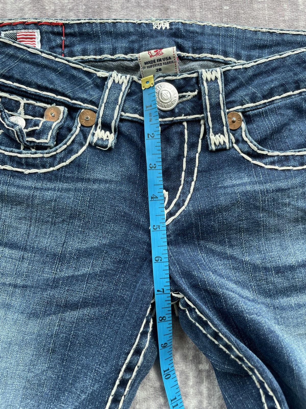 True Religion 2000s True Religion-Joey Super T Bold Stitch Jeans Size US 29 - 9 Thumbnail