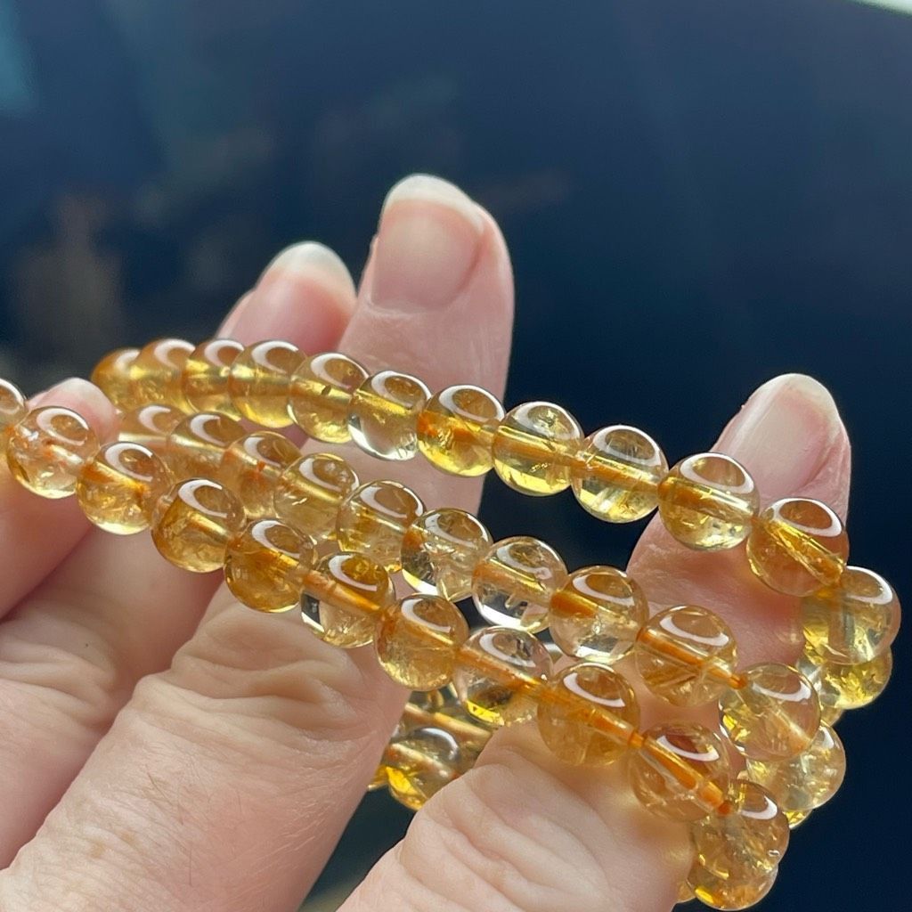 Other Citrine beaded stretch bracelet ONE NEW reiki meditation cry Size ONE SIZE - 5 Thumbnail