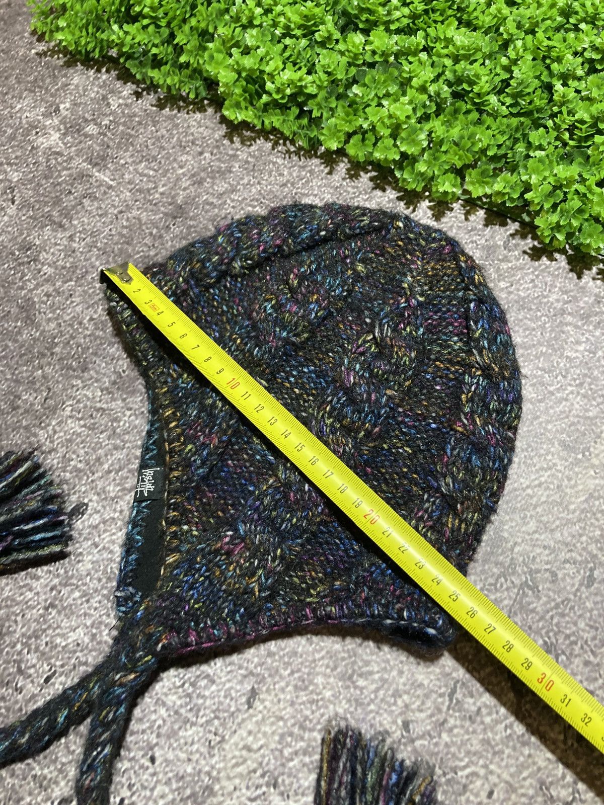Stussy Vintage Stüssy Chullo Hat Earflap Beanie Cable Knit Fleece Size ONE SIZE - 8 Thumbnail