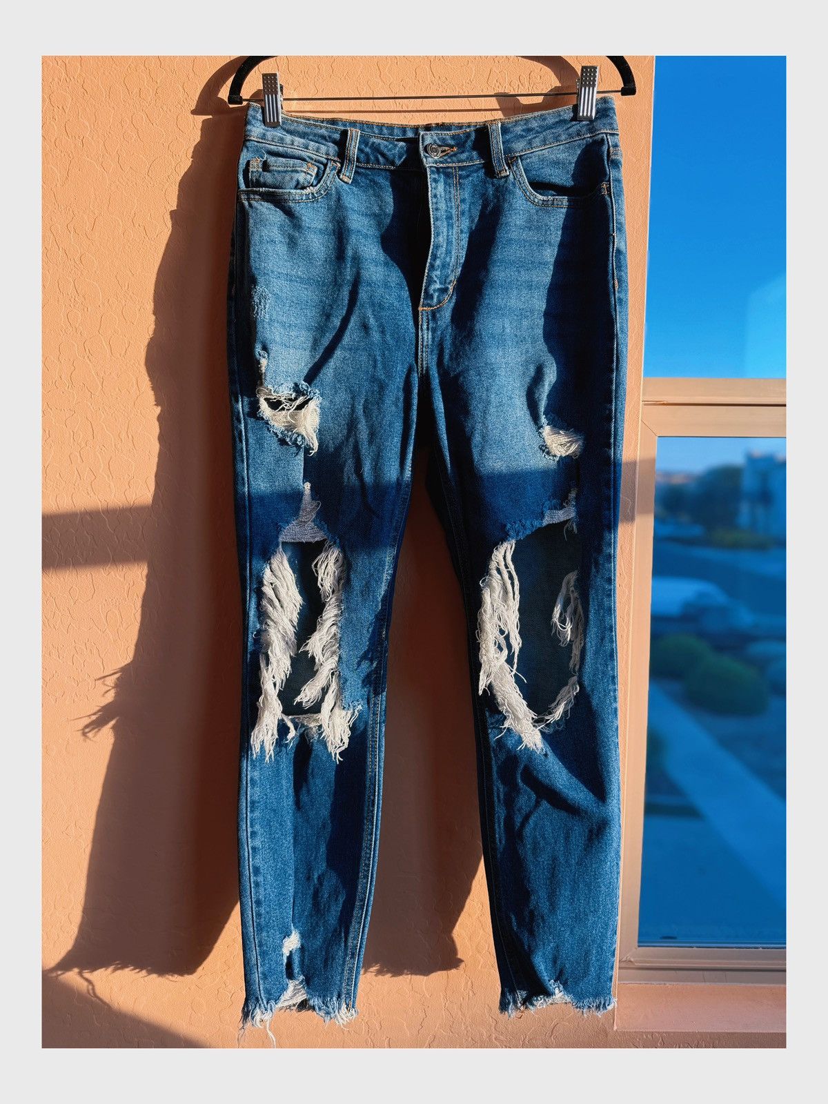 Other Cello High-Waisted Distressed Jeans - Size 9/2 Size 30" / US 8 / IT 44 - 1 Thumbnail