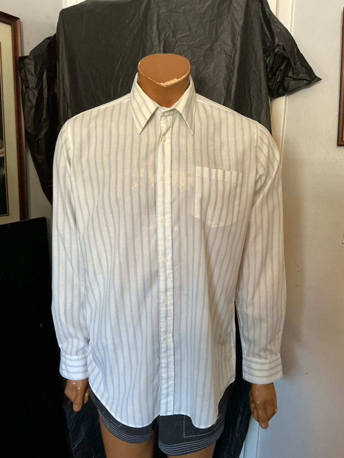 Yves Saint Laurent Vintage Yves Saint Laurent YSL Striped Button Dress Shirt Size US M / EU 48-50 / 2 - 10 Thumbnail