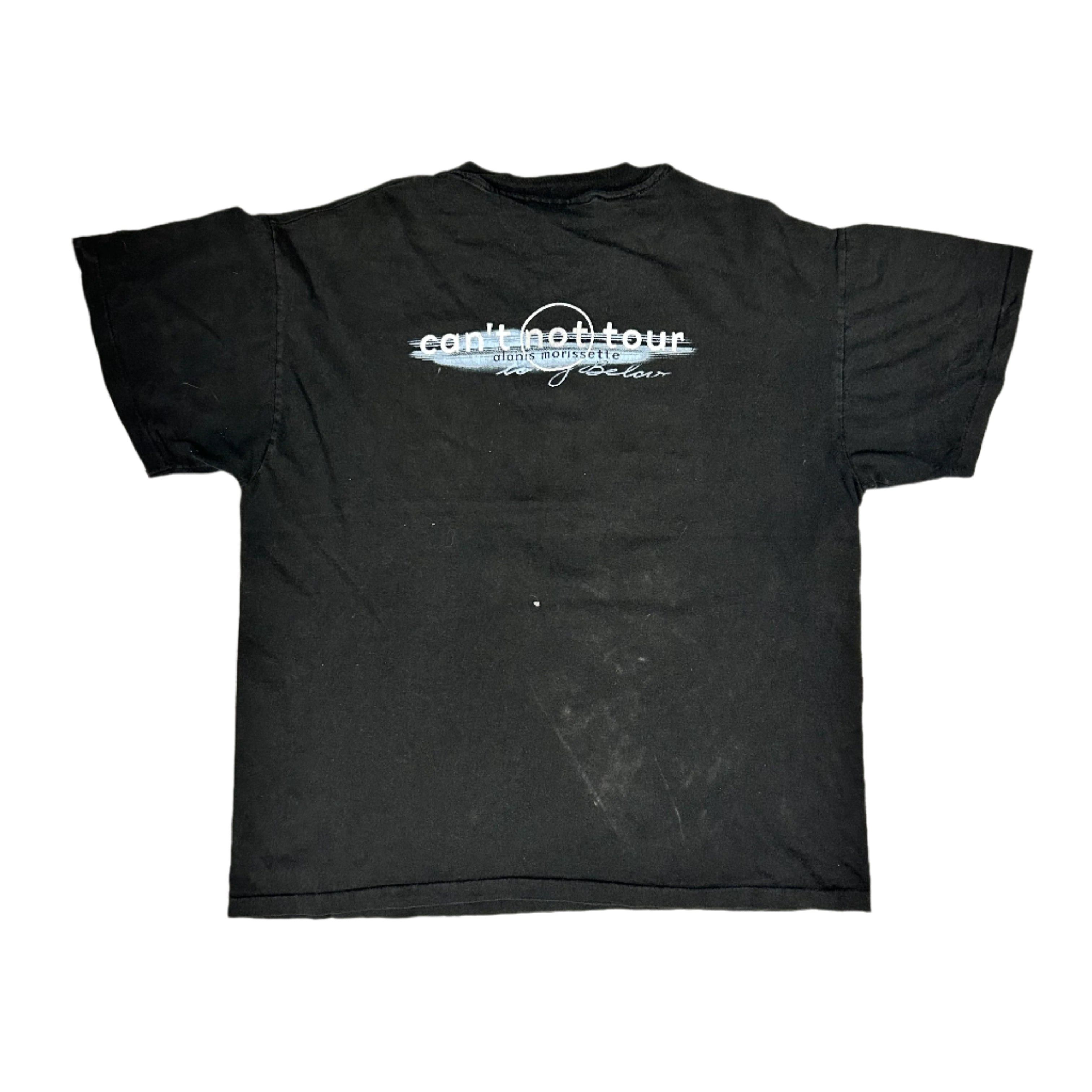 Hanes 90s Vintage Alanis Morissette Swallow It Down 1996 Tour Band T-Shirt Size US M / EU 48-50 / 2 - 2 Thumbnail