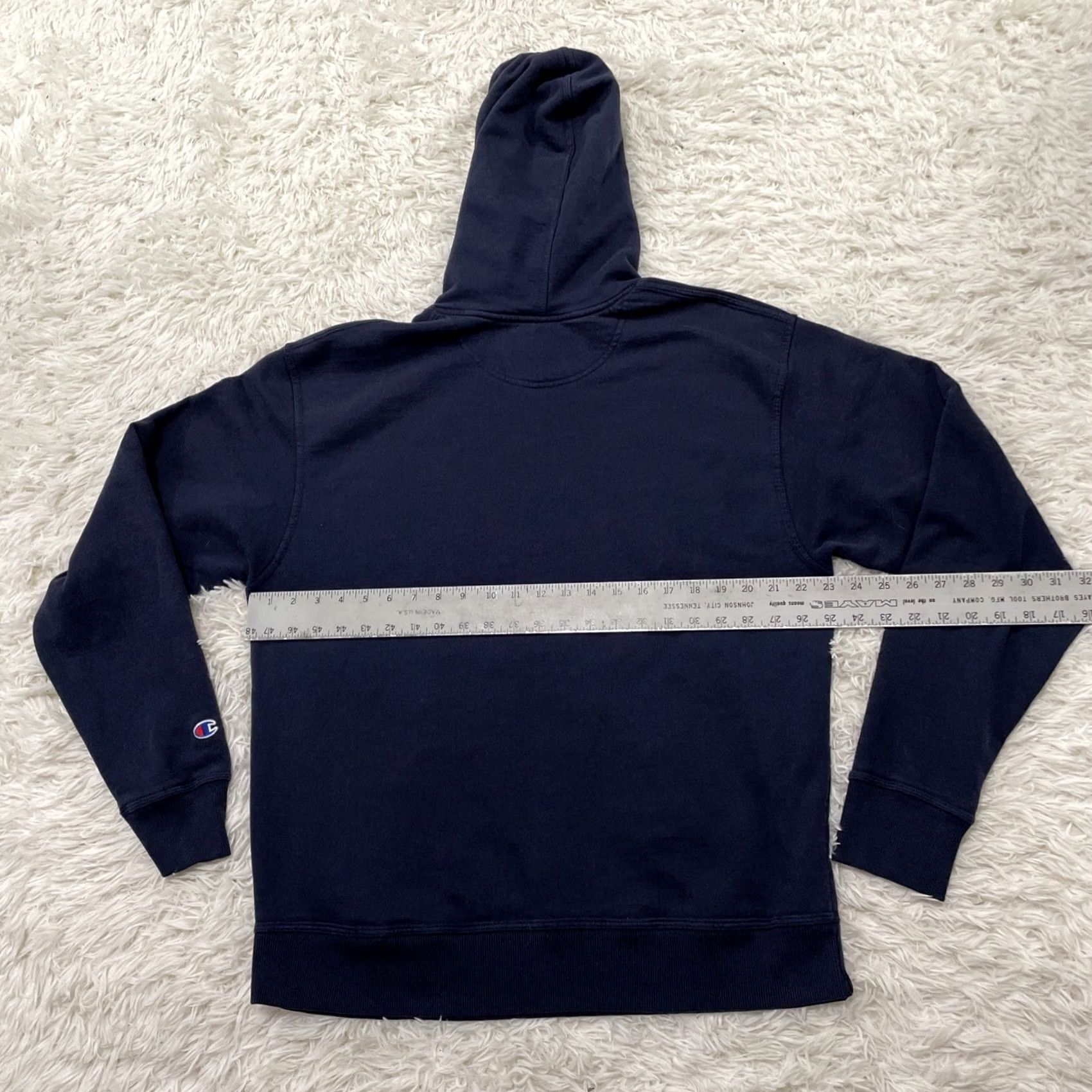 Champion CHAMPION Athletic Wear Sweatshirt Men L Blue Hoodie Pullover Drawstring Pockets Logo Navy Capable All Seasons Sports casual Athletic Size US L / EU 52-54 / 3 - 7 Thumbnail