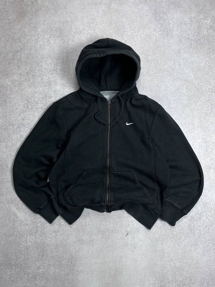 Vintage Nike Swoosh Boxy Zip Hoodie Y2K Rare M