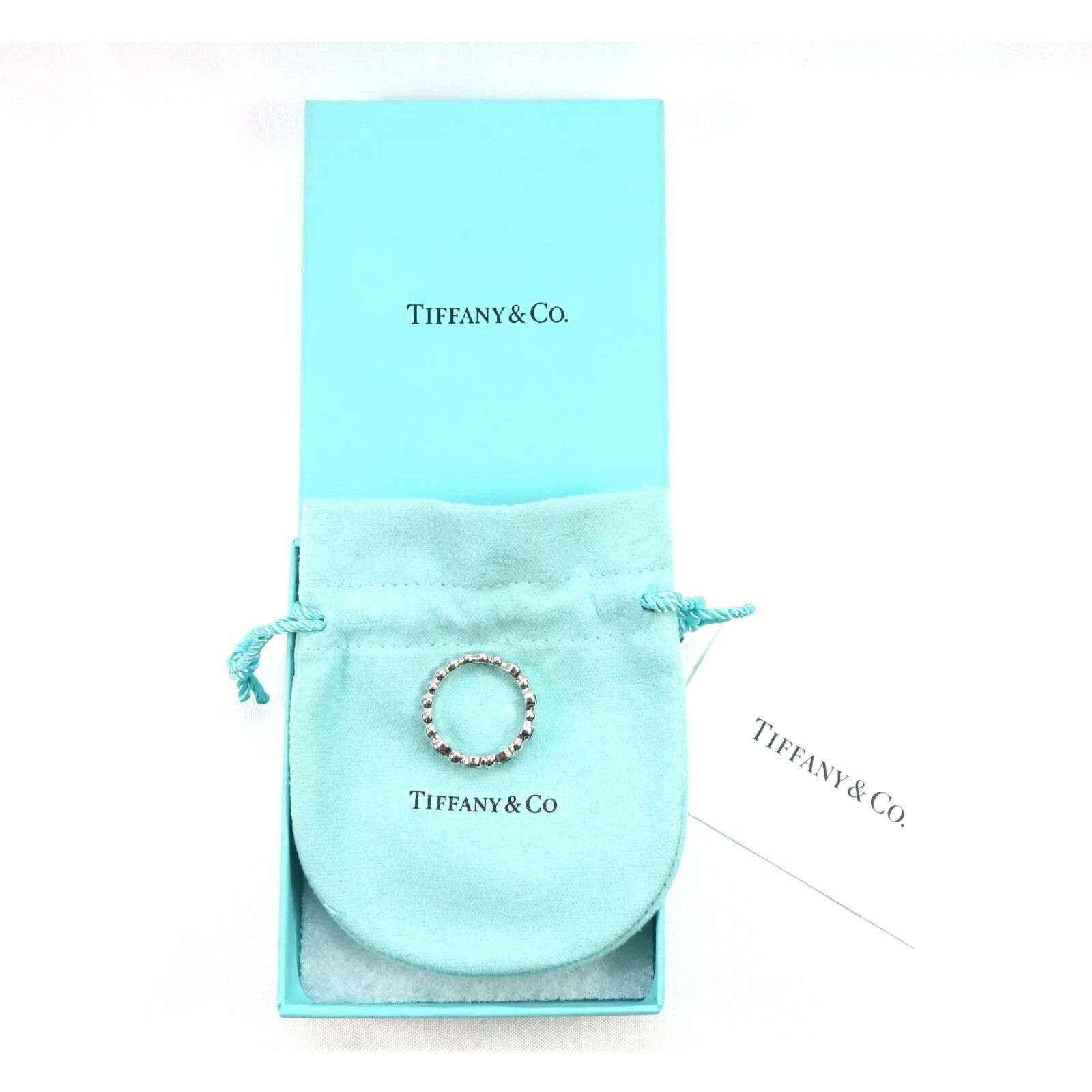 Tiffany & Co. TIFFANY & CO Sterling Silver Ziegfeld Black Spinel Band Ring Size ONE SIZE - 2 Thumbnail