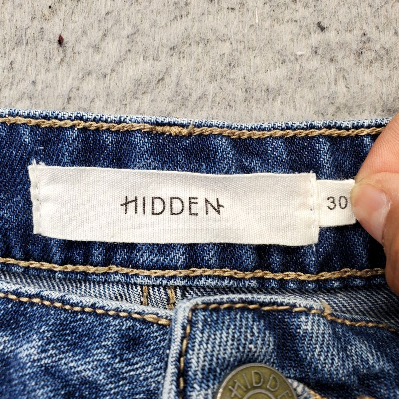 Vintage Hidden Jeans Womens 30 Blue Denim Medium Wash Straight Leg Distressed Raw Hem Jeans - Womens Size 30 Blue Denim Straight Leg Distressed Size 30" / US 8 / IT 44 - 7 Thumbnail