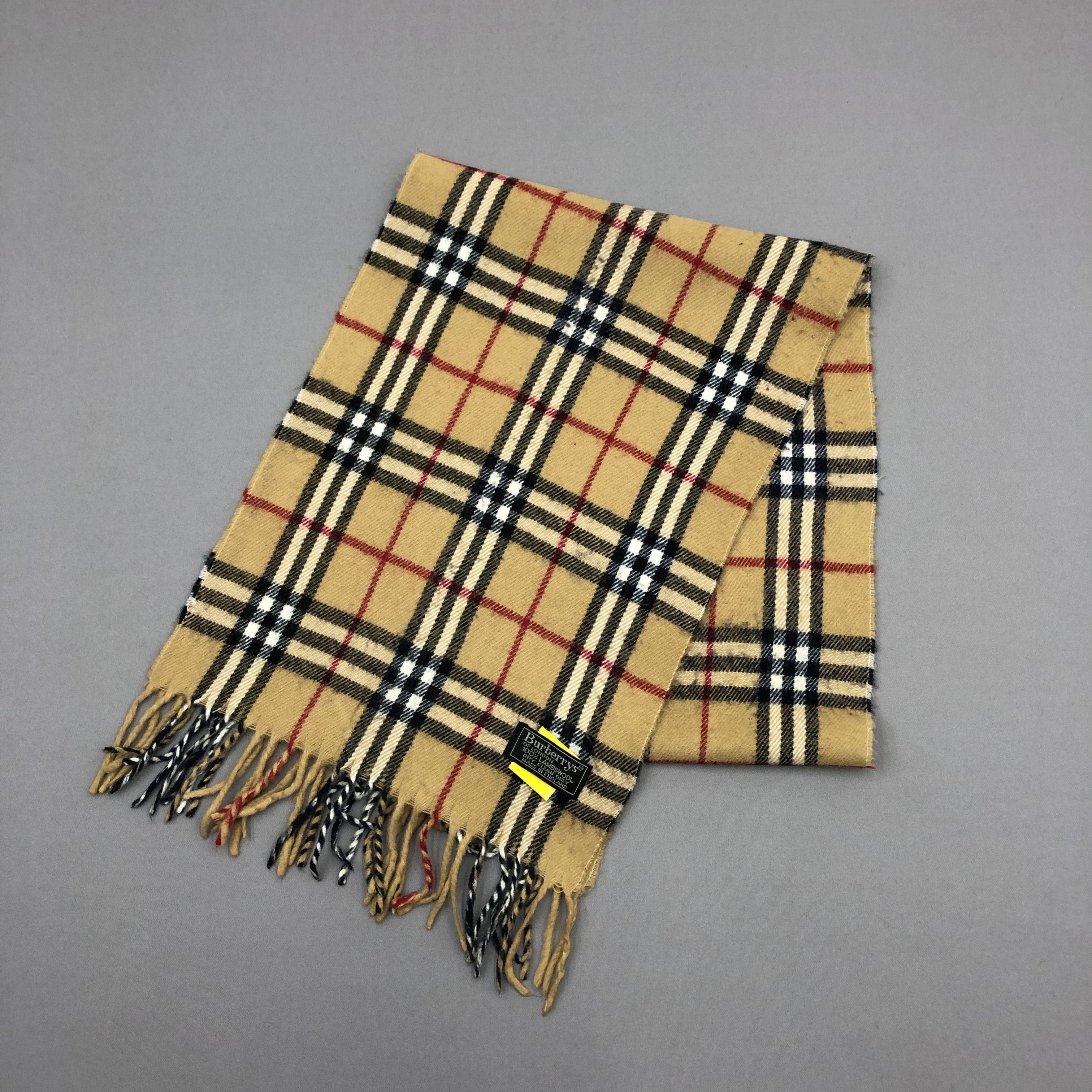 Burberry × Vintage Vintage Burberry Scarf Muffler Wool Cashmere Scarves Size ONE SIZE - 3 Thumbnail