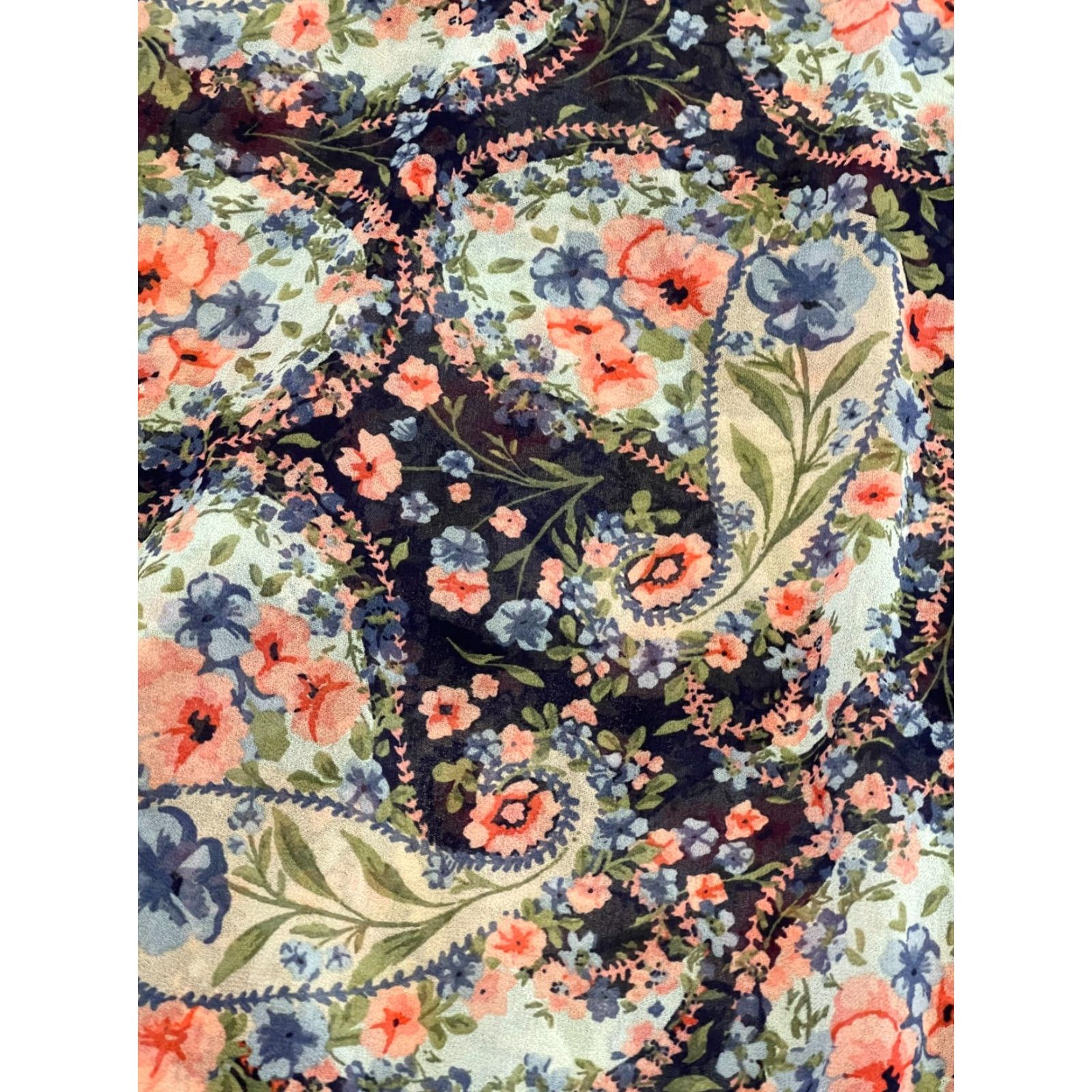 Jessica Simpson Jessica Simpson Blouse Women's Medium Multicolor Floral 3/4 Sleeve Modern Casual Regular Fit Womens Size M / US 6-8 / IT 42-44 - 6 Thumbnail