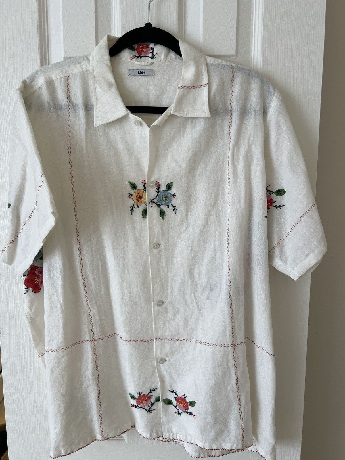 Bode Bode embroidered flower button shirt l/xl Size US L / EU 52-54 / 3 - 6 Thumbnail