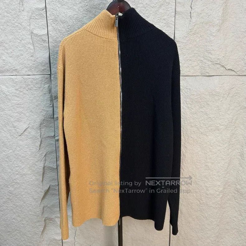 Fendi Fendi Black Brown Patchwork Chest Badge Double Zip Wool Kn Size US L / EU 52-54 / 3 - 2 Thumbnail