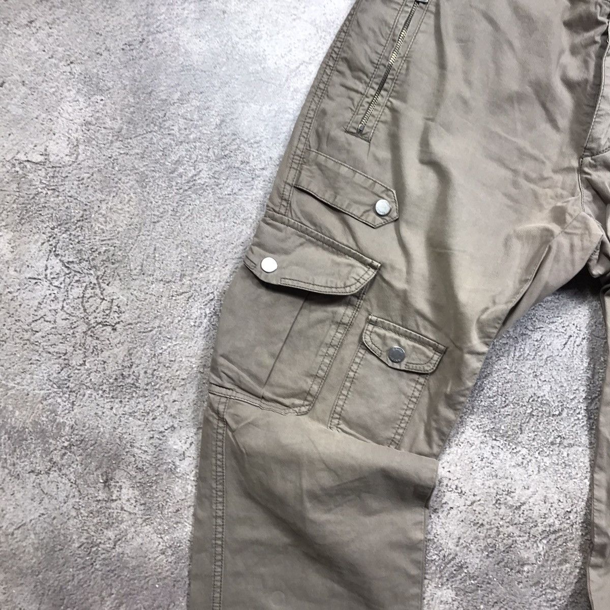 Vintage Vintage 90s Baggy Cargo Pants Parachute Flared Streetwear 34 Size US 34 / EU 50 - 3 Thumbnail
