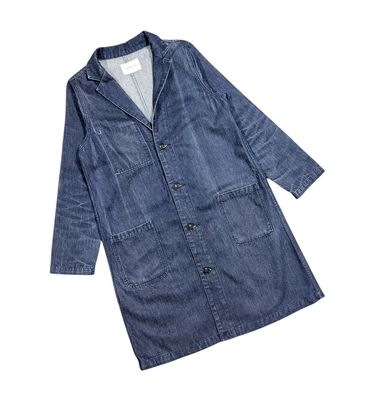 If Six Was Nine Vtg🔥Archives Japanese Indigo Denim Longcoat Jacket Size US M / EU 48-50 / 2 - 6 Thumbnail