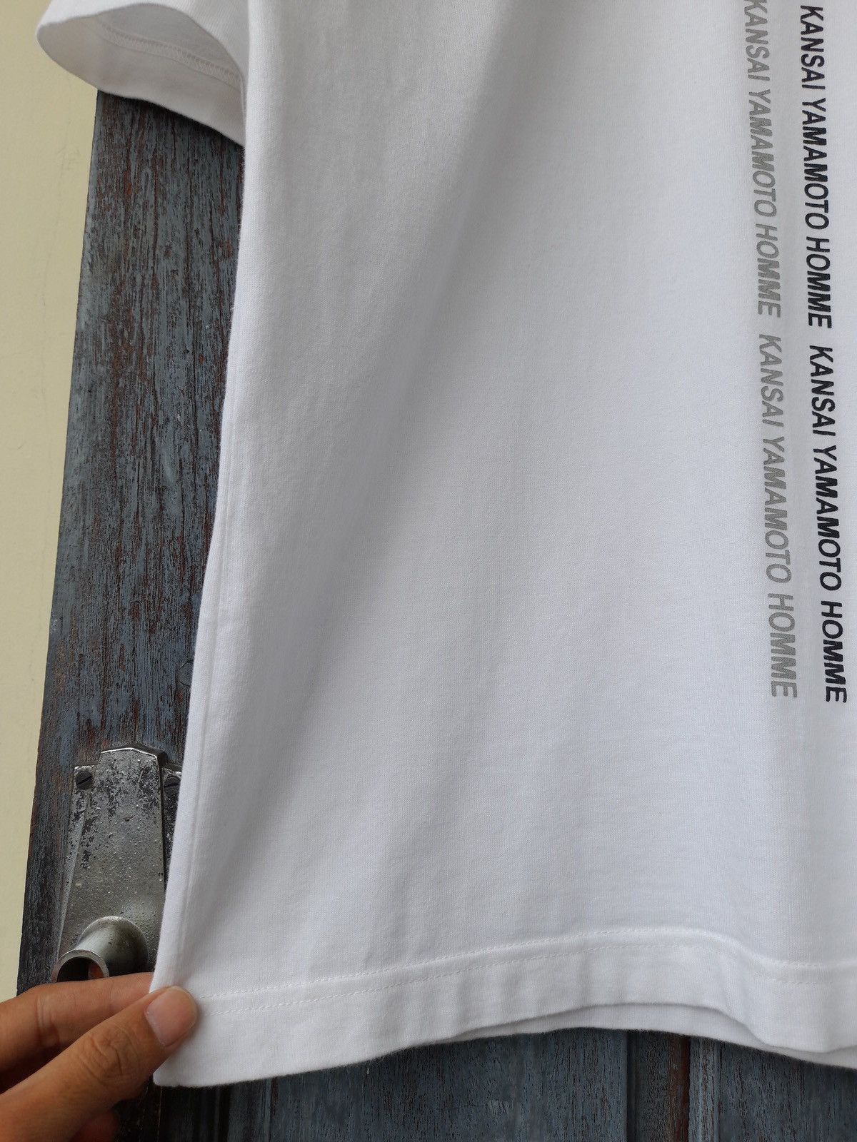Kansai Yamamoto Vintage Kansai Yamamoto Homme Logo Stripe Tee Japan Designer Size US L / EU 52-54 / 3 - 6 Thumbnail