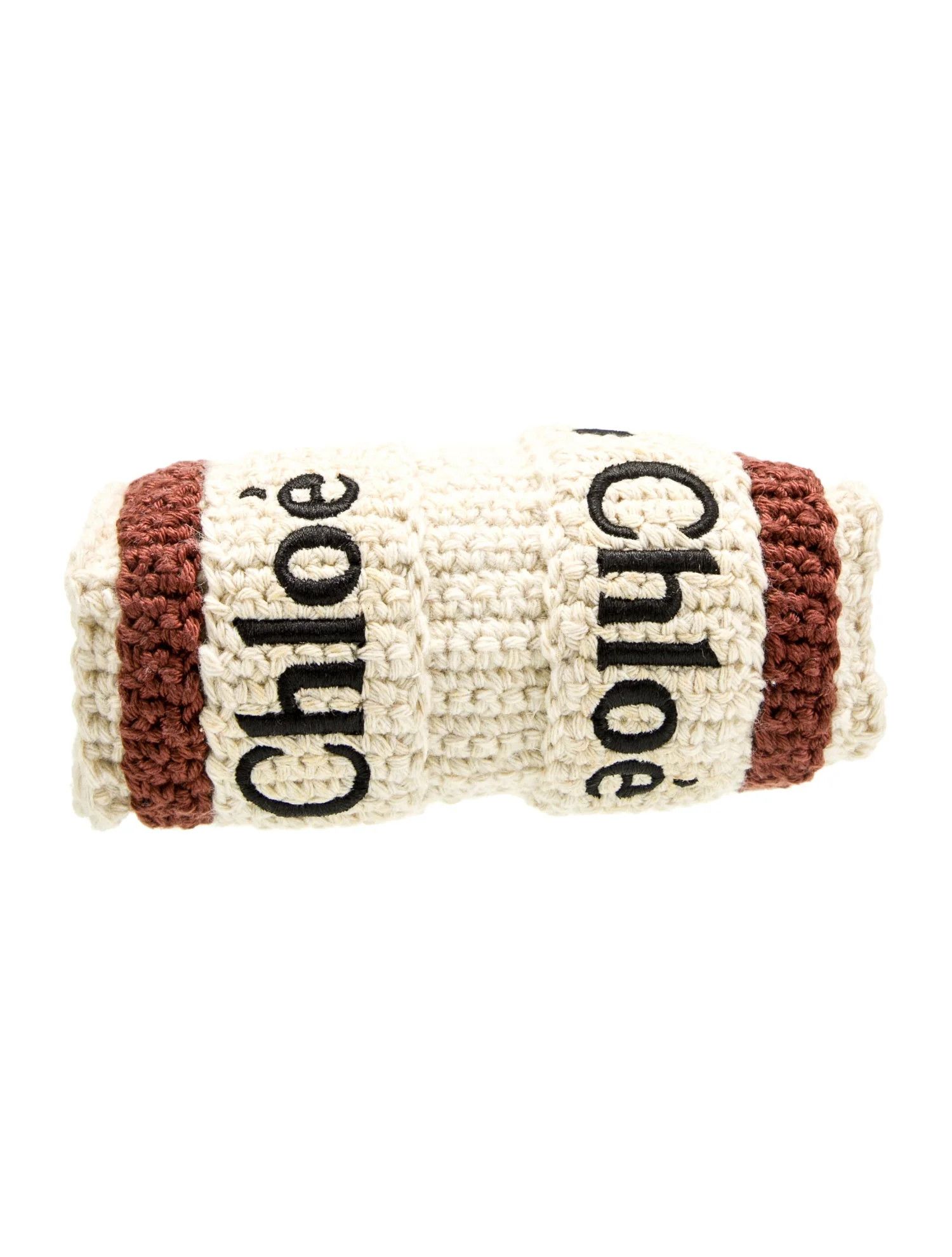 Chloe oc11z0525 Size: OS / Woody Mini Crochet Tote Bag Ivory/Brown Size ONE SIZE - 5 Thumbnail