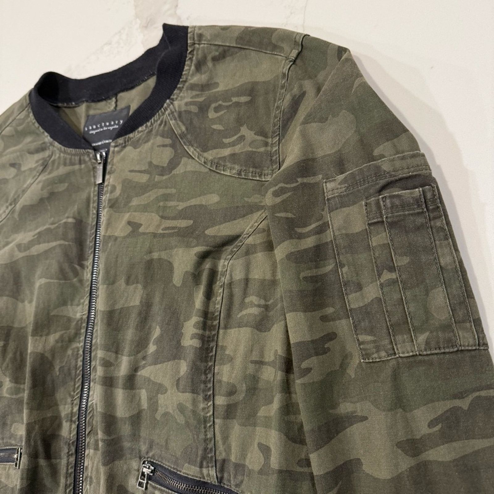 Sanctuary Sanctuary Military Style Camo Bomber Jacket Women’s Medium Size M / US 6-8 / IT 42-44 - 3 Thumbnail