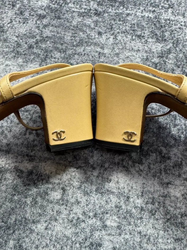 Chanel Chanel Beige and Black High Heels -2505 Size US 8.5 / EU 41-42 - 7 Thumbnail