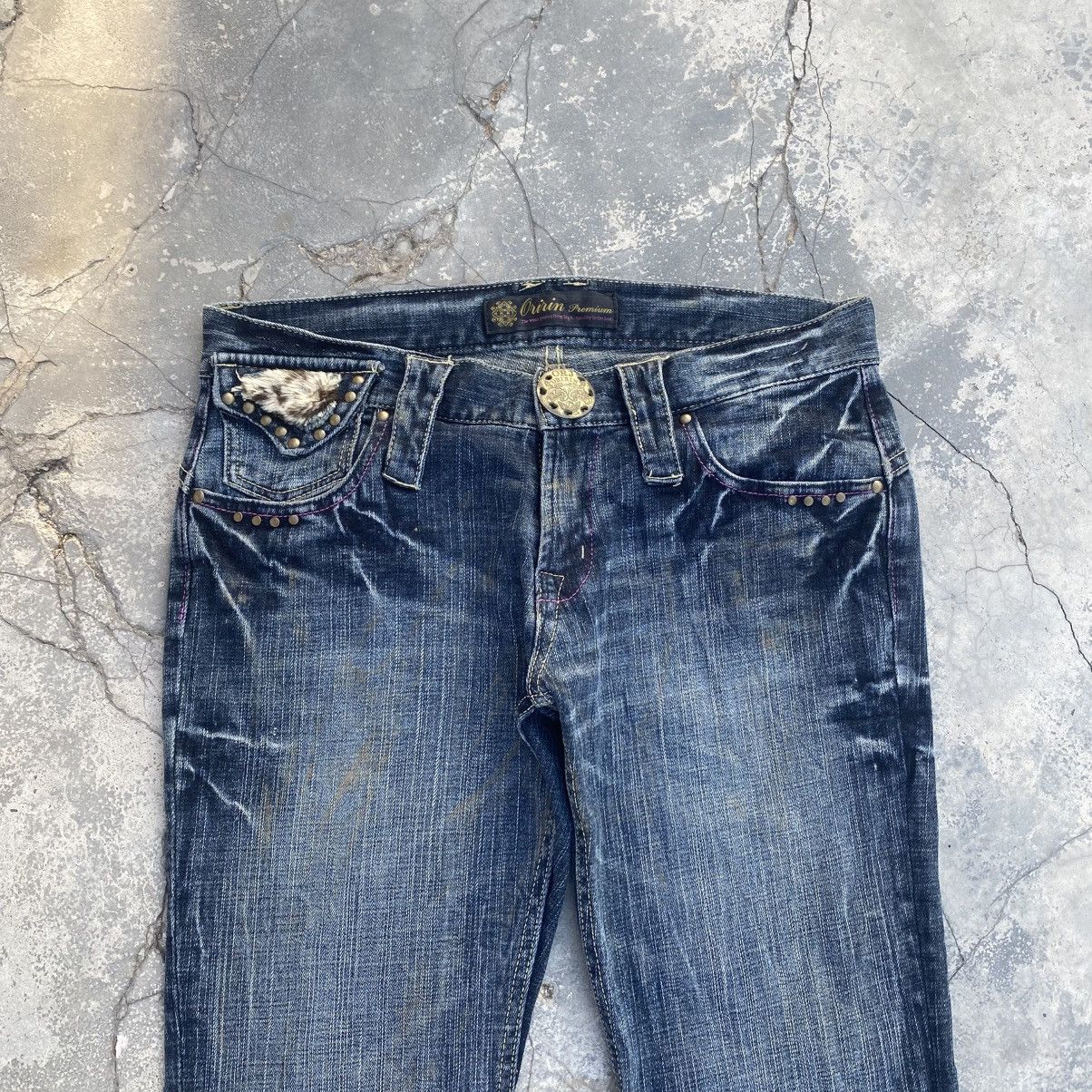 If Six Was Nine ORIRIN JEANS Leopard Studded Flare Size US 32 / EU 48 - 4 Thumbnail