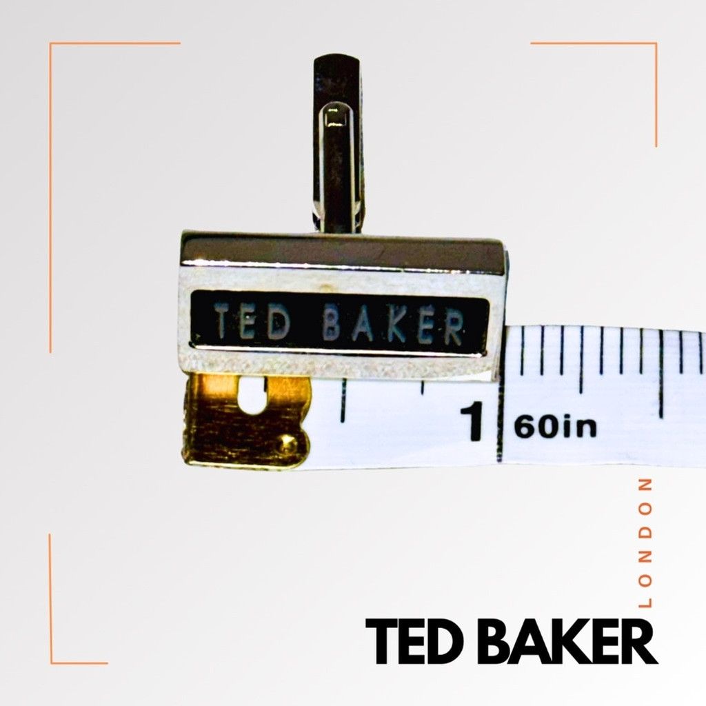 Ted Baker TED BAKER Men's Silver & Black Logo Cufflinks Size ONE SIZE - 4 Thumbnail
