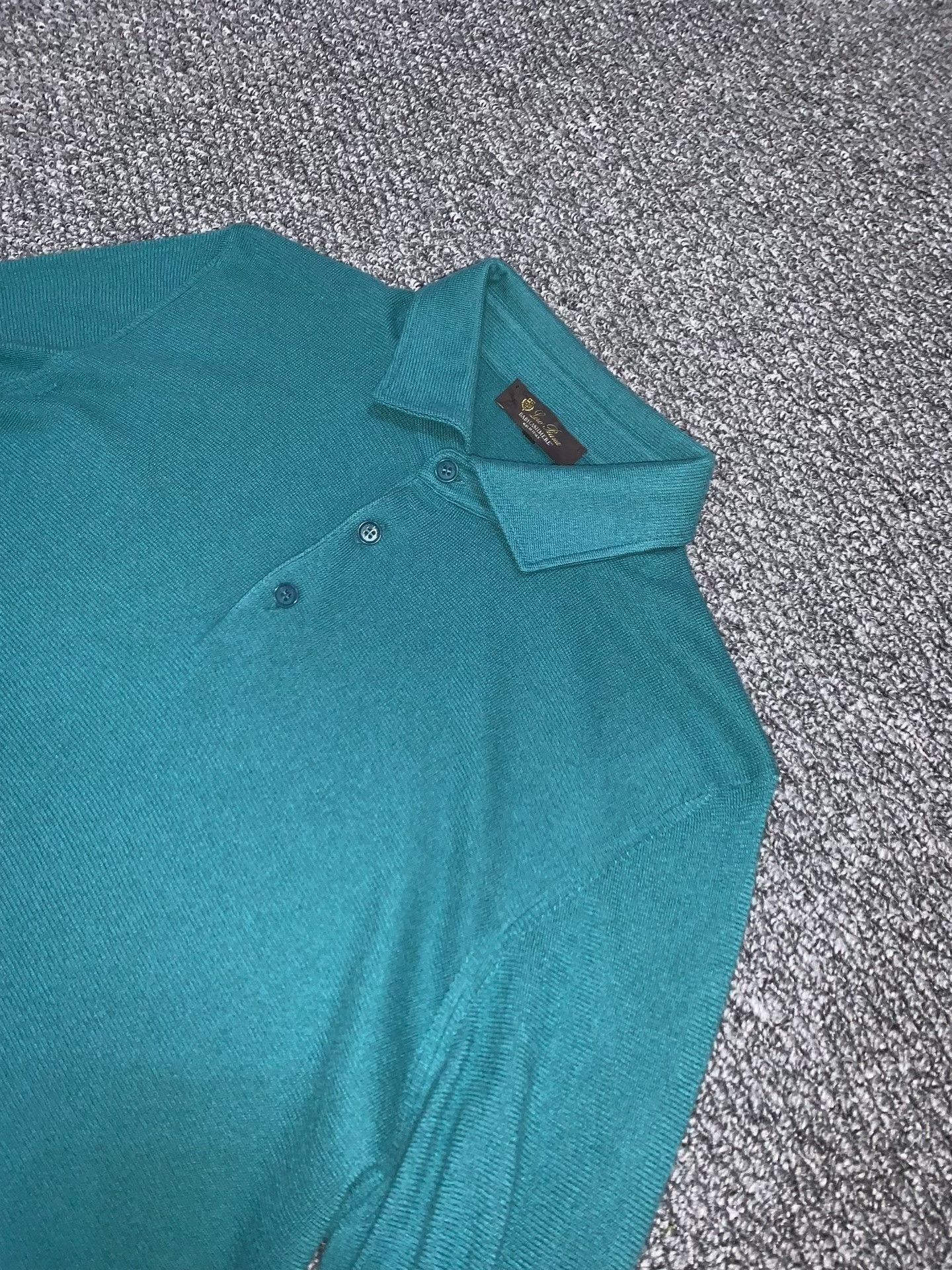 Loro Piana Loro Piana Baby Cashmere Long Sleeve Polo Size US XL / EU 56 / 4 - 3 Thumbnail