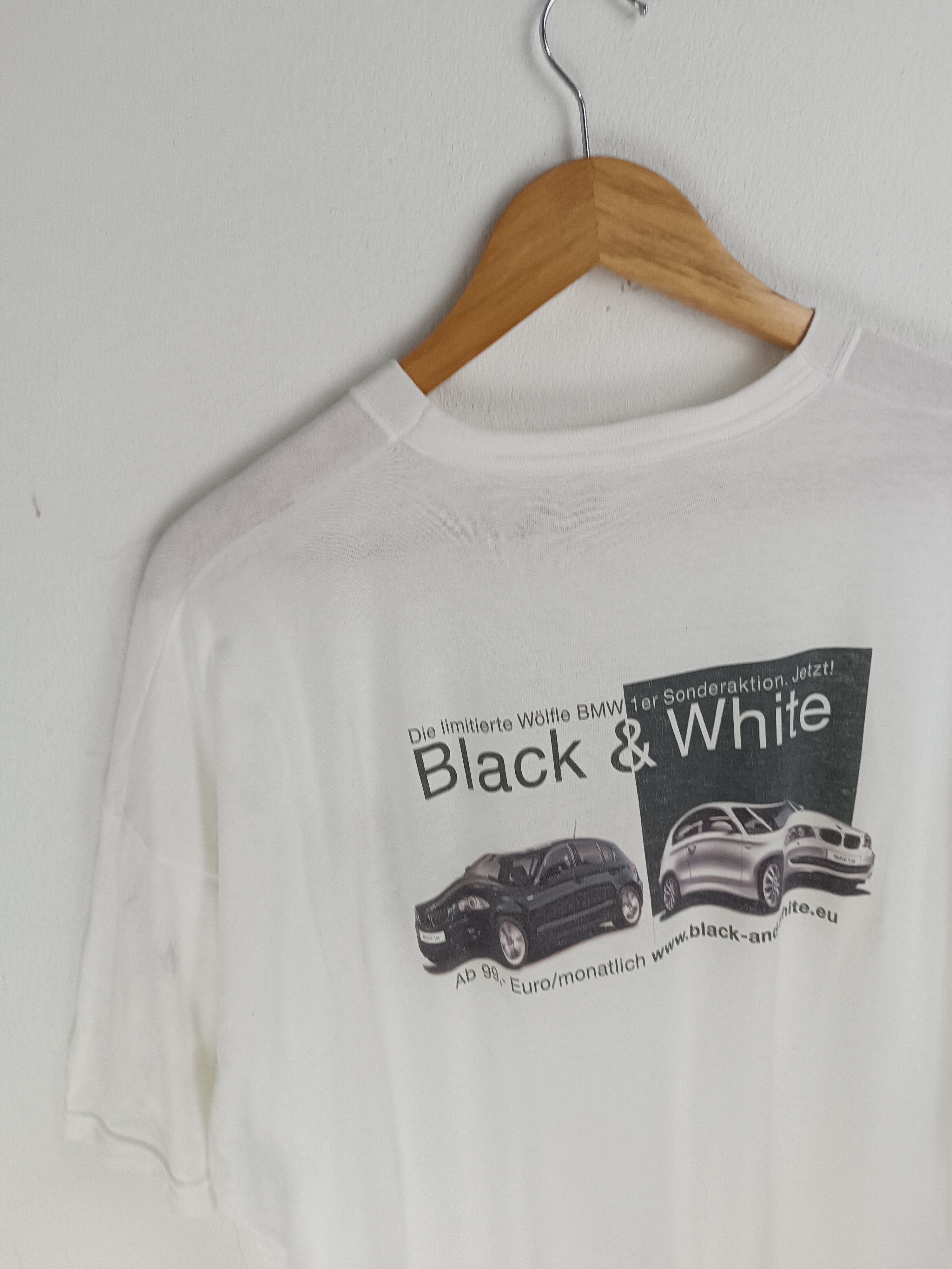 BMW VINTAGE Y2K BMW BLACK & WHITE SONDERAKTION TEE RACING JDM Size US XL / EU 56 / 4 - 10 Thumbnail