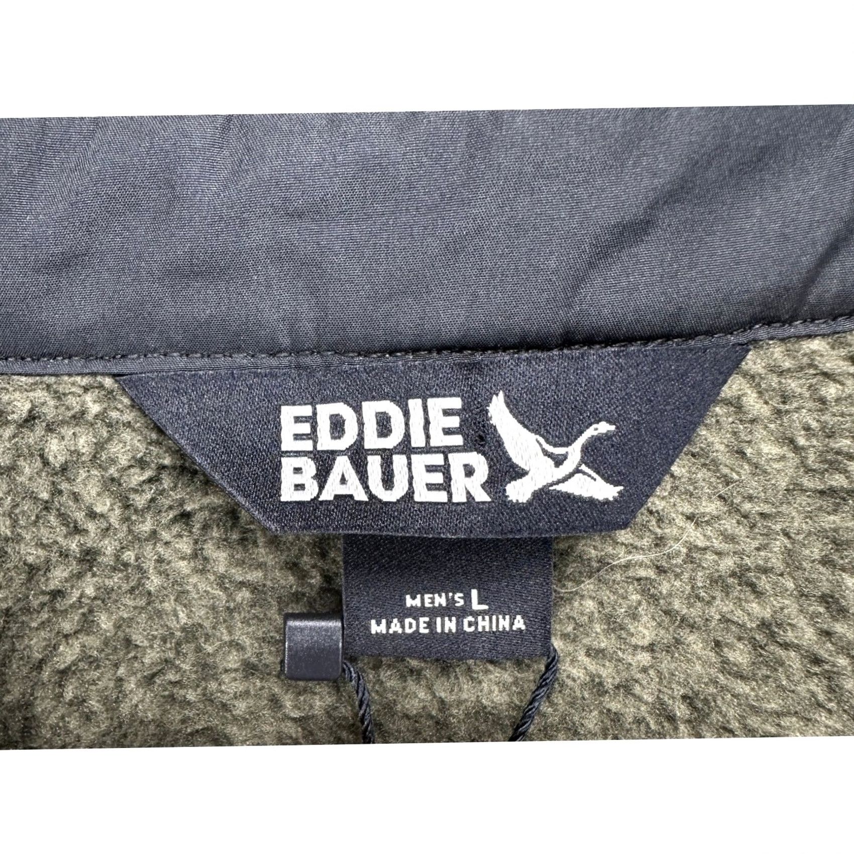 Eddie Bauer Eddie Bauer Men Fleece Sweater Jacket Large Olive Green Button Flap Pockets NEW Size US L / EU 52-54 / 3 - 5 Thumbnail