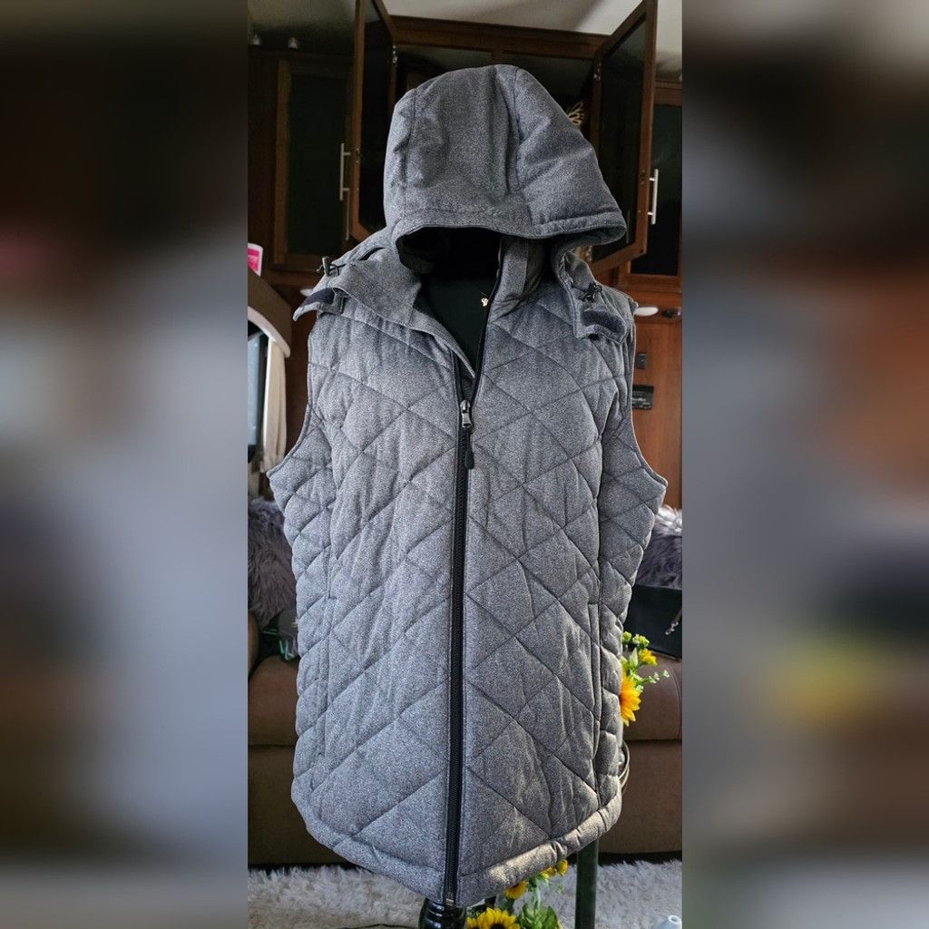 Tek Gear Tek Gear Women's Quilted Gray Vest Size XXL / US 16-18 / IT 52-54 - 7 Thumbnail