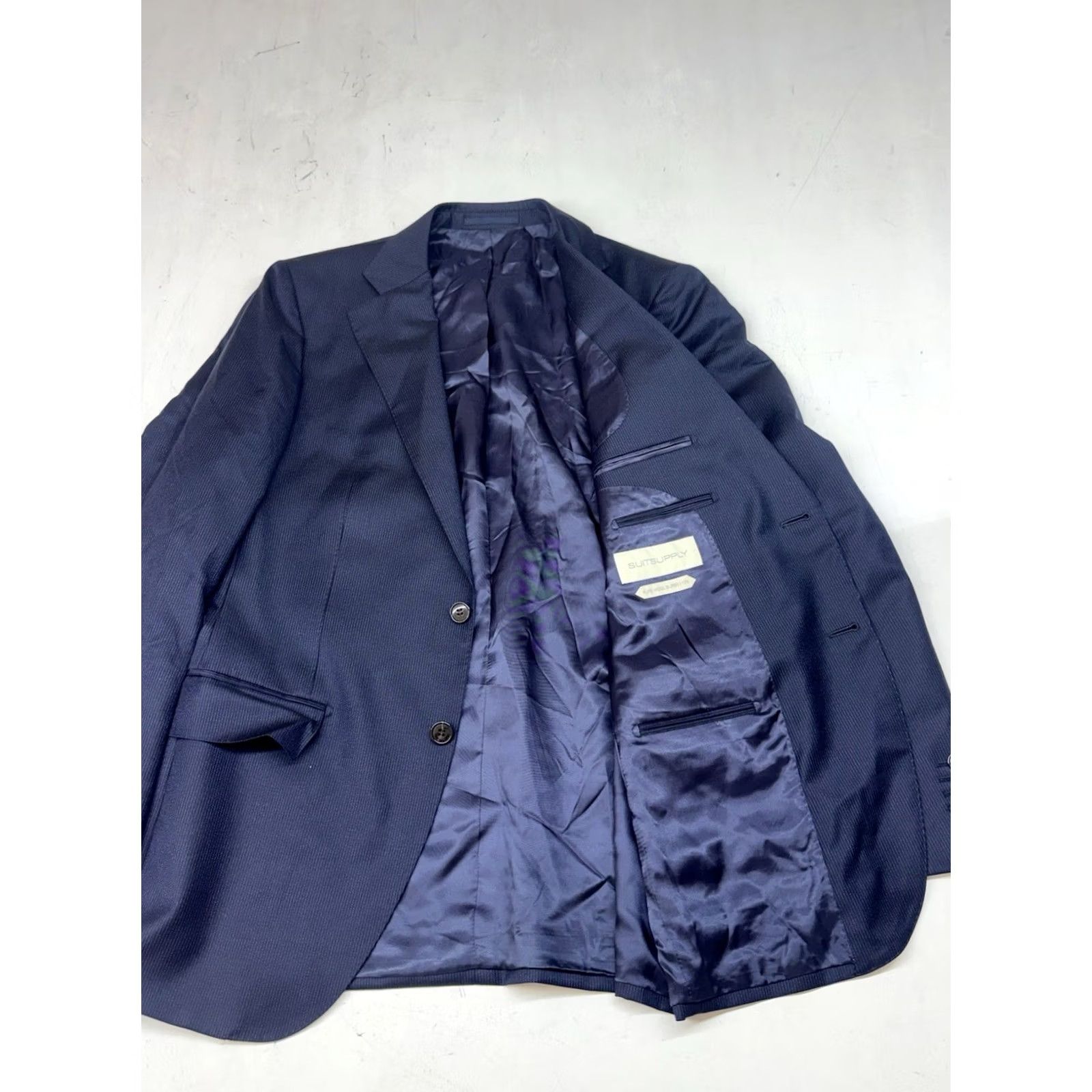 Suitsupply Suitsupply Lazio Slim Fit Navy Pinstripe Blazer 40R Wool Italy Blazer Mens Regular Jacket Casual Size 40R - 2 Thumbnail