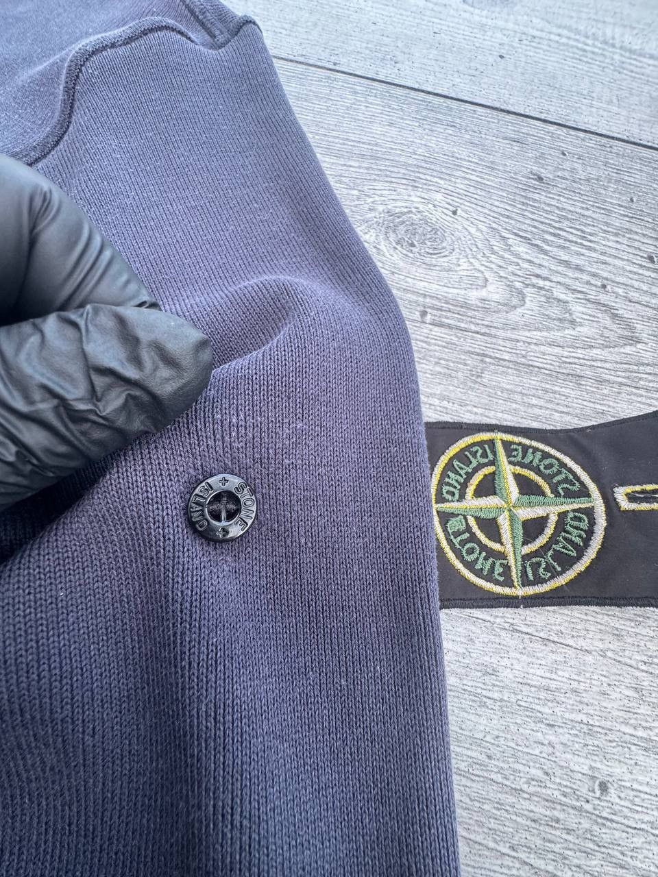 Stone Island Vintage Stone Island Navy knit faded full zip sweater Size US XL / EU 56 / 4 - 8 Thumbnail