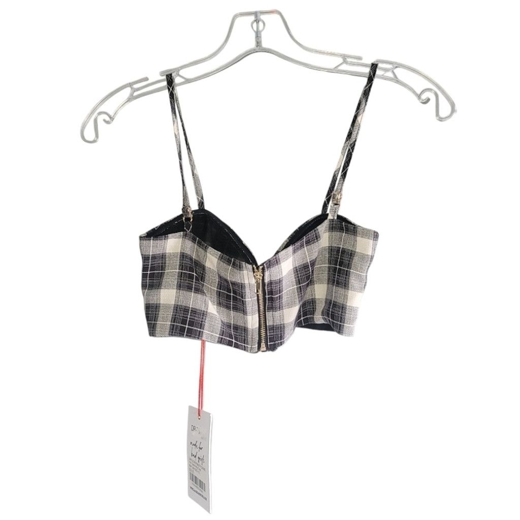 Other NWT Jagger & Stone The Tayla Ring Crop Top B+W Tartan Plaid Size XS / US 0-2 / IT 36-38 - 6 Thumbnail
