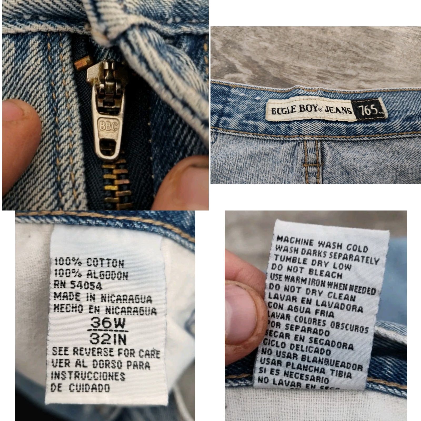 Bugle Boy VINTAGE Bugle Boy 765 Men’s Jeans 36x32 Light Wash Straight Leg Relaxed Fit 90s Grunge Size US 36 / EU 52 - 8 Thumbnail