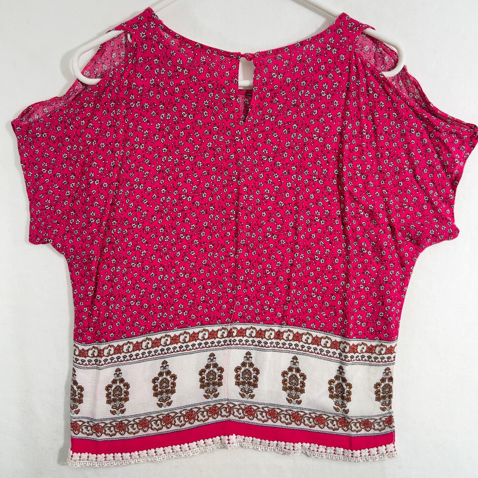 Anthropologie Exposed Shoulder Blouse Bleuh Ciel Anthropologie Floral Size S / US 4 / IT 40 - 3 Thumbnail
