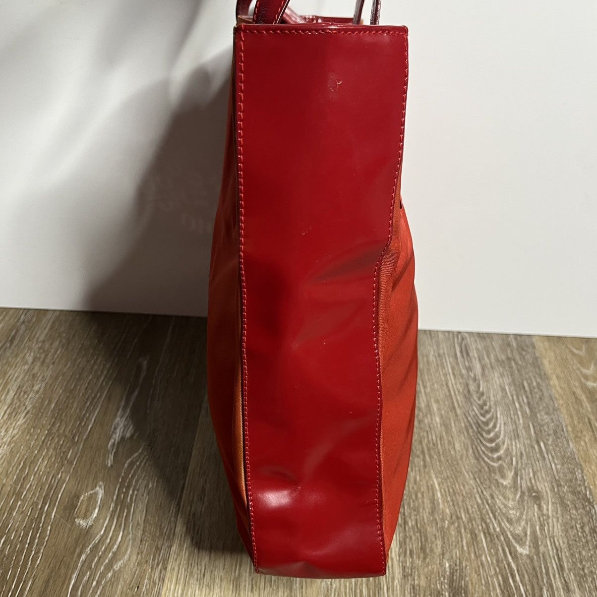 Prada vintage prada red nylon & patent leather bag Size ONE SIZE - 4 Thumbnail