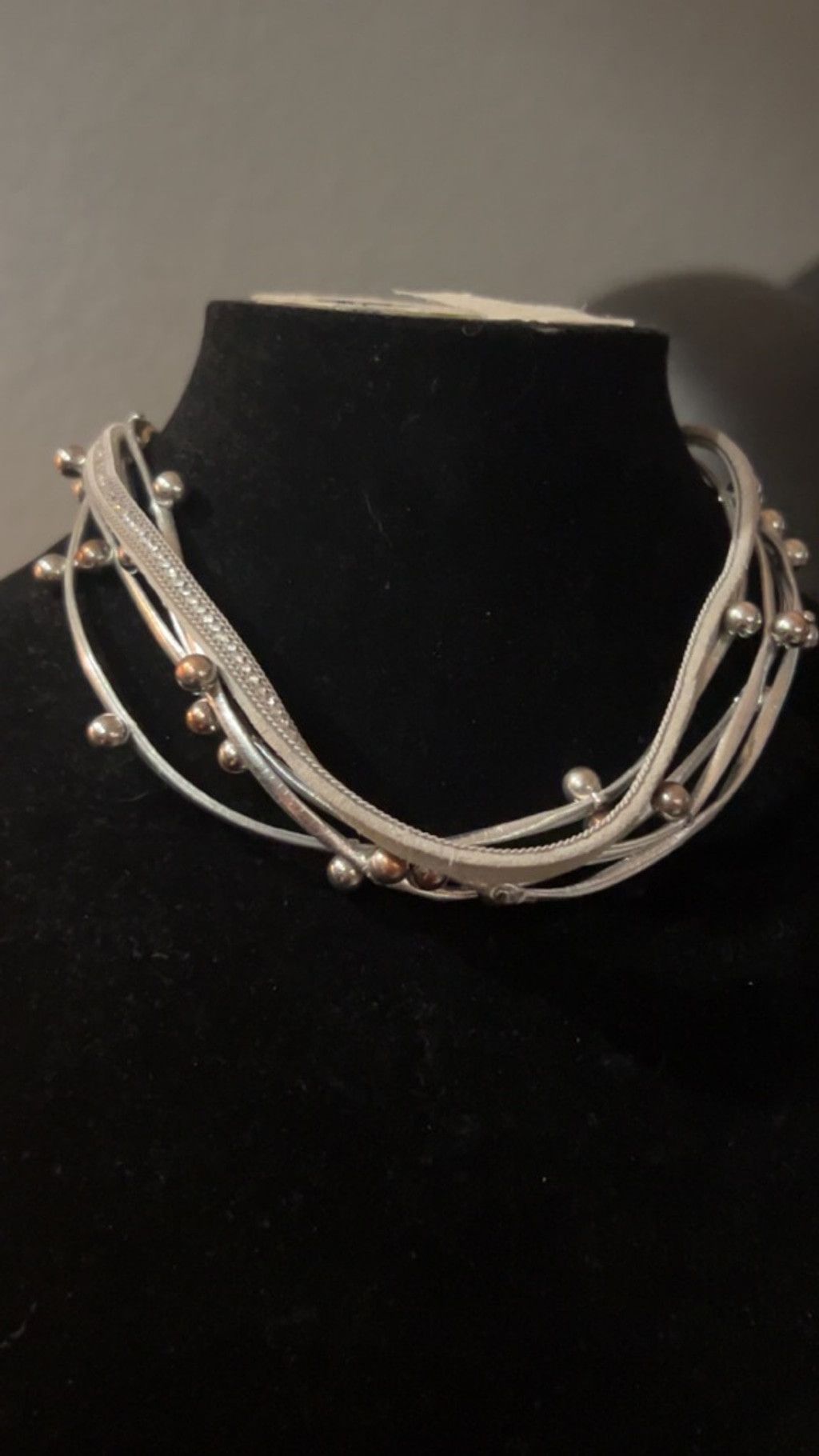 The Unbranded Brand Women's Unbranded bracelet One Size Silver Beaded Multi-Stra Size ONE SIZE - 3 Thumbnail