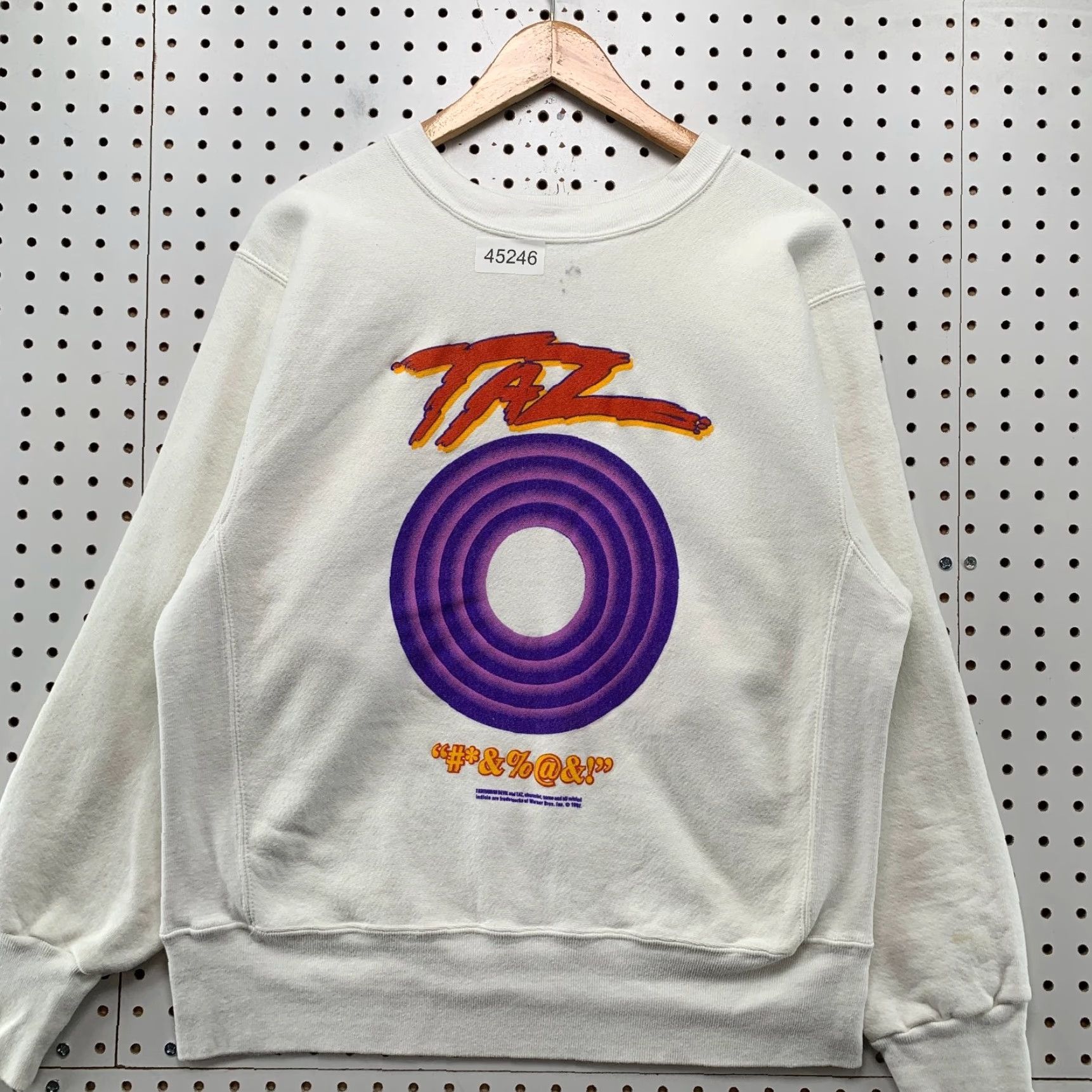 Vintage VINTAGE Taz Sweatshirt Mens M White Looney Tunes Crewneck Made USA Shirt Size US M / EU 48-50 / 2 - 2 Thumbnail