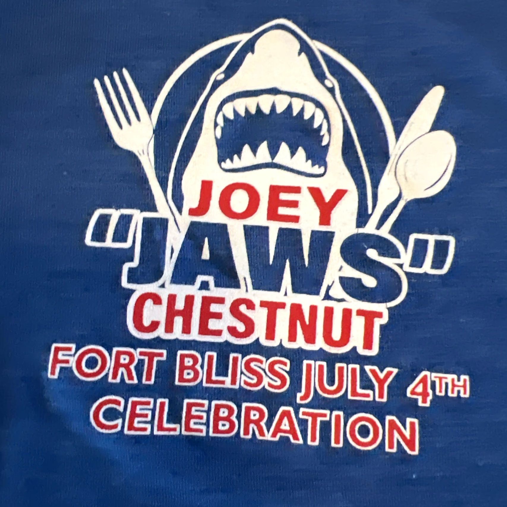 George VINTAGE Rare Joey “Jaws” Chestnut July 4th Polo Shirt Large New Mens Polo Shirt Blue 100% Cotton Jaws Theme Collection Size US L / EU 52-54 / 3 - 2 Thumbnail