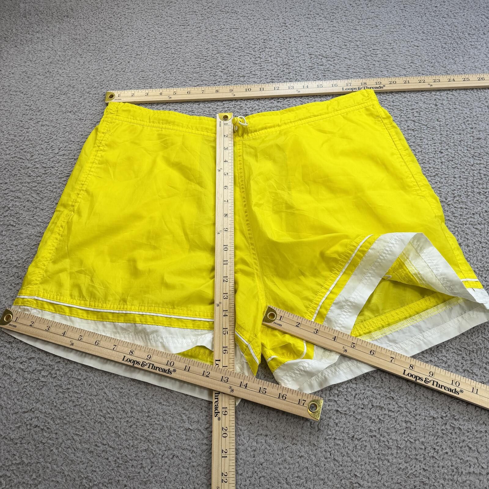 Nike Nike Yellow Swim Trunks Mens XL Neon Athletic Shorts Beach Size US 36 / EU 52 - 4 Thumbnail