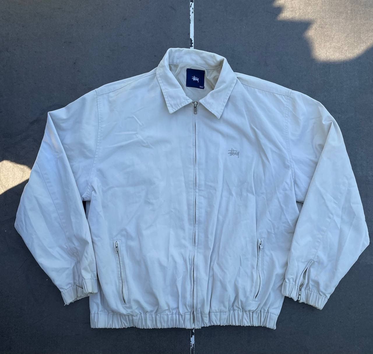 image of Stussy Vintage Y2K Made In Usa Harrington Detroit Jacket in Beige, Men's (Size XL)