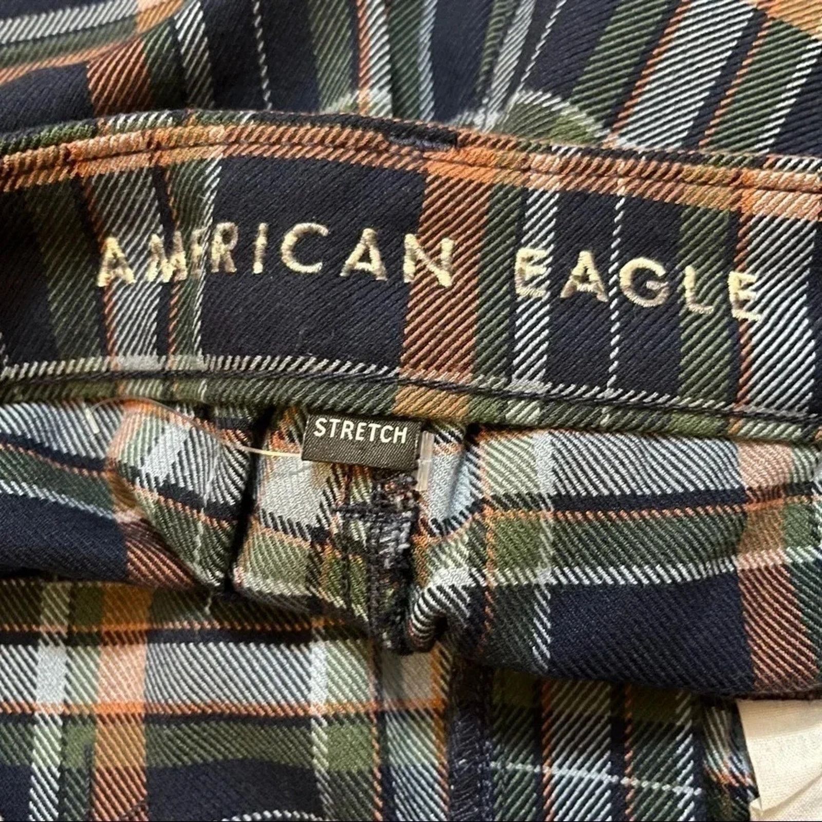 American Eagle Outfitters American Eagle Super High Rise Skinny Trousers Sz 6 Plaid Size 28" / US 6 / IT 42 - 6 Thumbnail