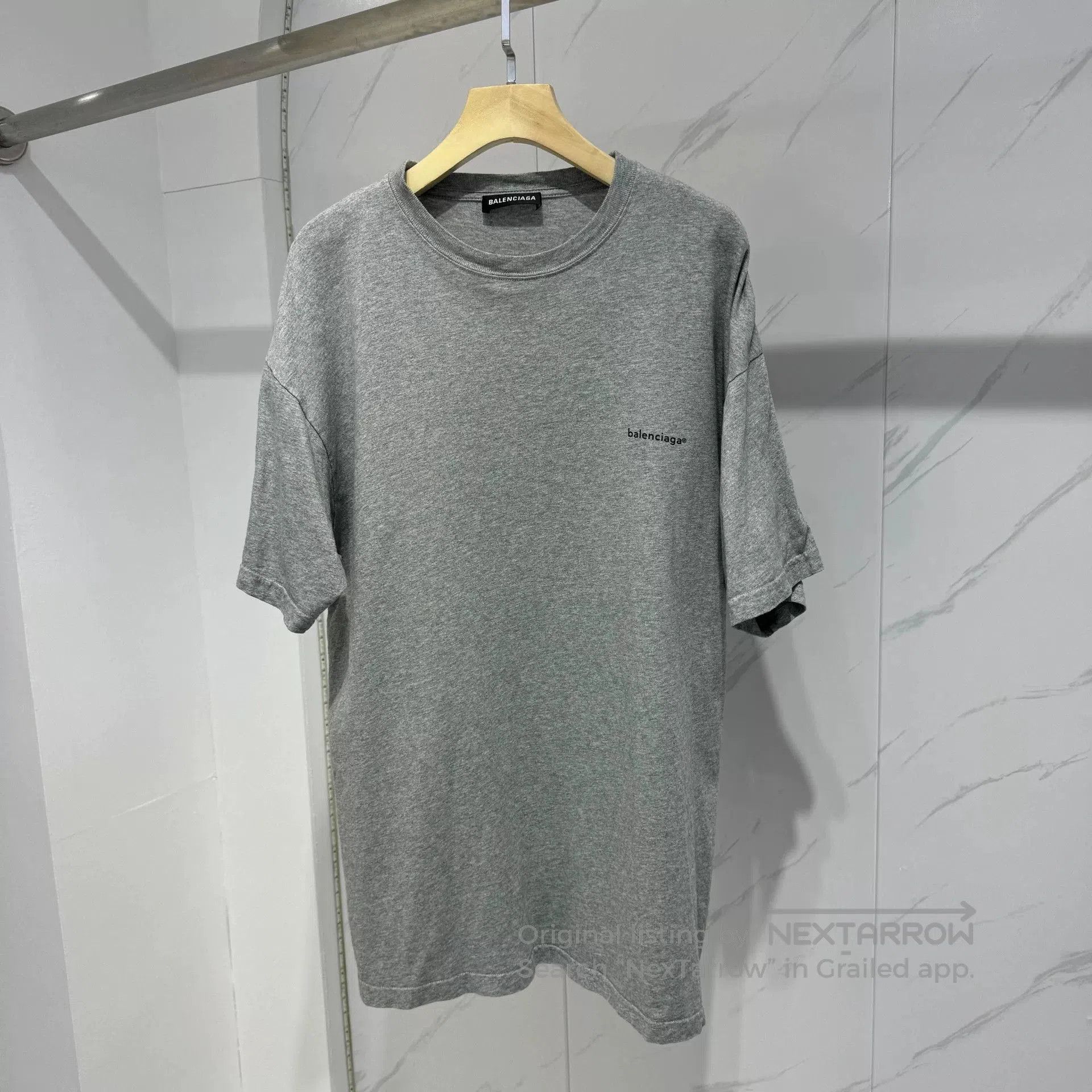 Balenciaga Balenciaga Small Logo Gray Basic T. Size US S / EU 44-46 / 1 - 1 Thumbnail