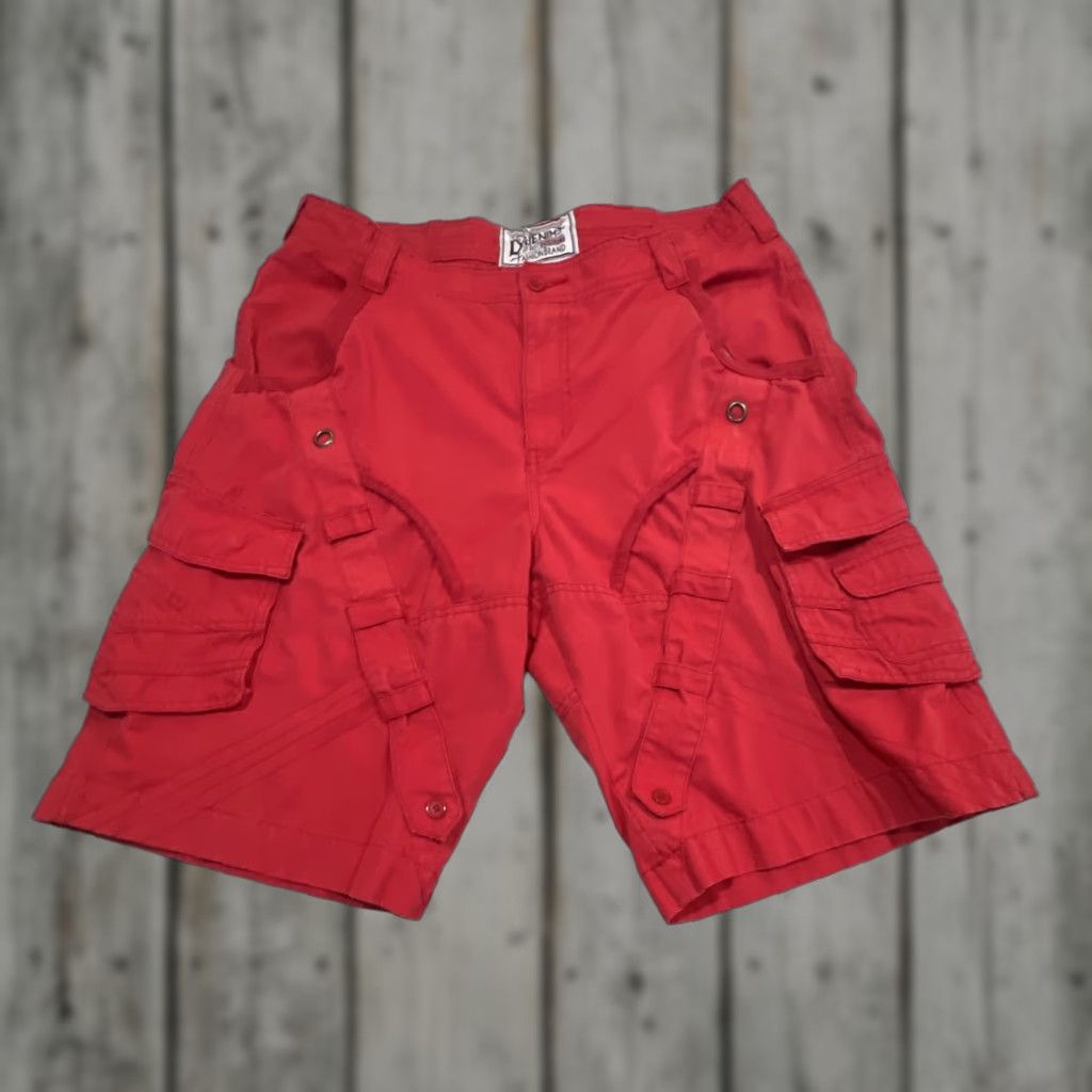 Denime VINTAGE Do Denim Cargo Shorts Mens 36 Red Flat Front 12” Inseam Skater Y2K Cargo Pocket Relaxed Classic Casual Mens Size US 36 / EU 52 - 1 Thumbnail