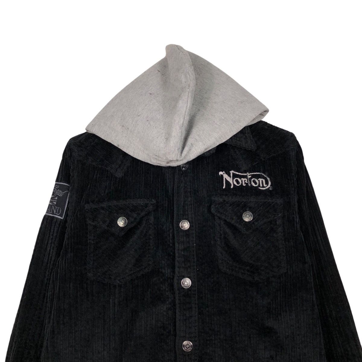 Japanese Brand × Norton 📌Biker Jacket Rich Black Norton Embroidered Big Logo Size US M / EU 48-50 / 2 - 5 Thumbnail